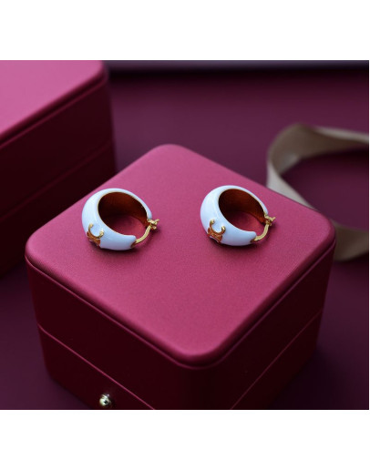 Celine high -end round earrings