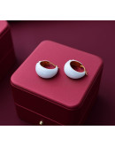 Celine high -end round earrings