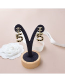 Chanel earrings with number 5