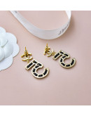 Chanel earrings with number 5