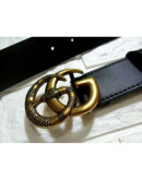 Classic belt with snake buckle synthetic leather