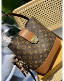 Real Leather handbag with flowers Louis Vuitton