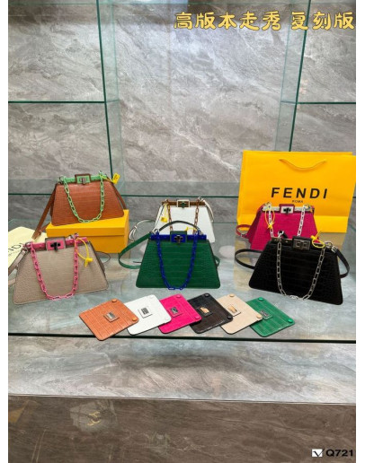 Green crocodile fendi bag