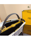 Fendi bag in blue canvas and beige