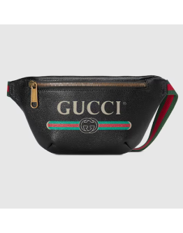 High-end belt bag with Gucci print