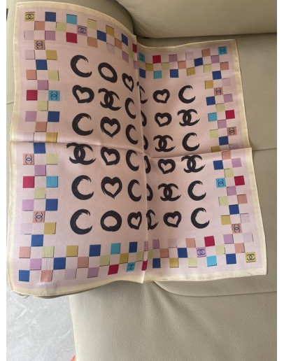 Chanel Silk Scarf 50X50Cm