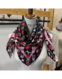 Lv Silk Scarf 90X90Cm E18