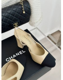 Chanel Pointed Toe Sandals With Chunky Heels