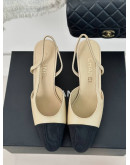 Chanel Pointed Toe Sandals With Chunky Heels