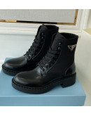 Prada leather motorcycle boots