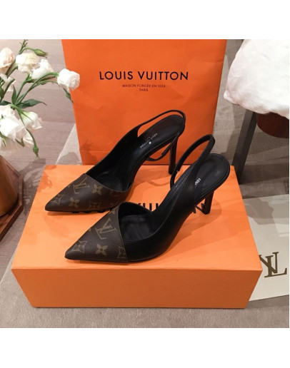 Louis Vuitton Pointed Toe Sandals With Thin Heels