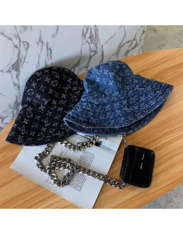 Casual luxury hat with Louis Vuitton print