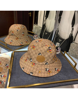 CLASSIC SUN HAT WITH MICKEY MOUSE GUCCI print