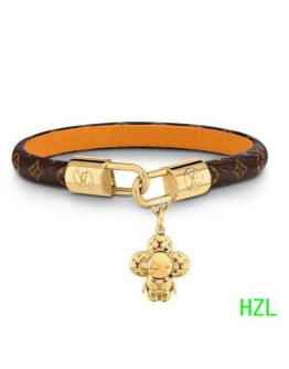 Synthetic leather bracelet with Flores Louis Vuitton design