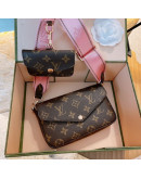 Shoulder bag with floral print Louis Vuitton