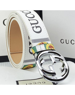 Cinturon Doble G Con Hebilla Plateada Gucci