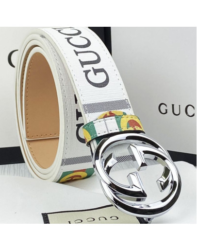 Double G belt with silver buckle gucci