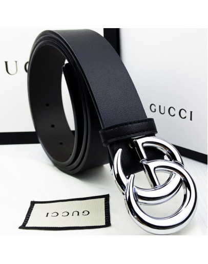 Luxury belt with double buckle g gucci