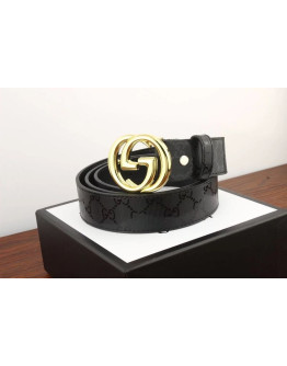 Double G belt with Gucci luxury buckle