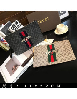 Portadocumentos Con Estampados De Abejas Gucci