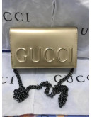 Shoulder bag with motif and Gucci chains