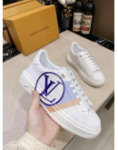 Athletic Shoes Louis Vuitton Round Logo Blue Women