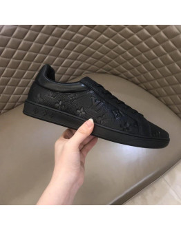 Athletic Shoes Color Black Genuine Leather Men