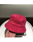 Chanel Red Bucket Hat Men's and Women