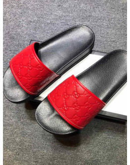 Gucci Flip Flops Red For Women