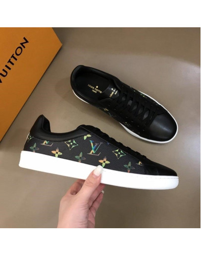 Louis Vuitton Black Leather Sneakers for Men