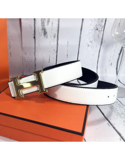 Hermes Belt White Men