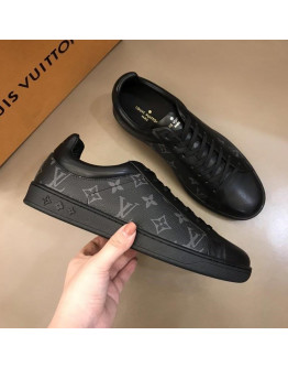 Louis Vuitton Black Monogram Sneakers For Men