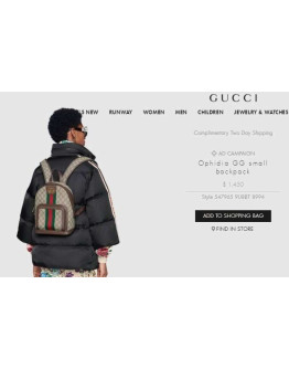 Gucci Ophidia Backpack For Women