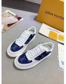 Sports shoes Louis Vuitton Leather Monogram Blue Real Women