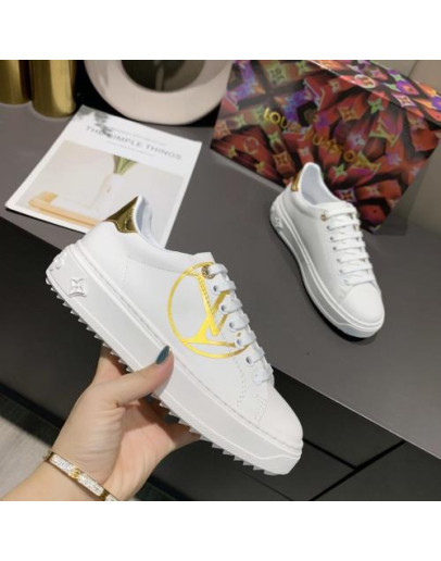 Louis Vuitton Sports Sneakers With Gold Details For Women