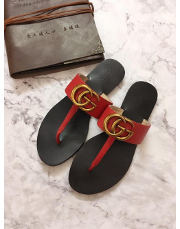 Gucci Flip Flops In Genuine Leather For Women