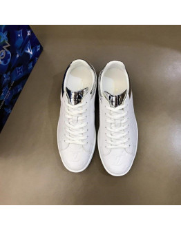 Louis Vuitton Sports Shoes Color White With Silver For Men