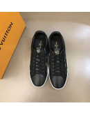 Louis Vuitton Black Leather Sneakers for Men