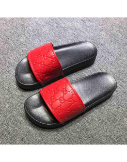 Gucci Flip Flops Red For Women