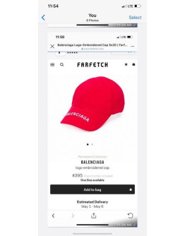 Gorra Balenciaga Color Rojo Unisex