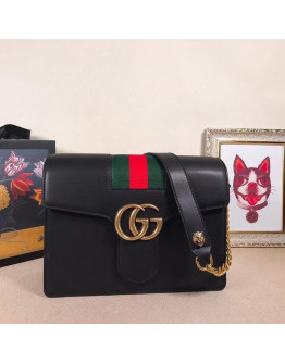 Gucci bag Color Black With Shoulder Strap Tribanda And Women