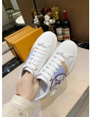 Athletic Shoes Louis Vuitton Round Logo Blue Women