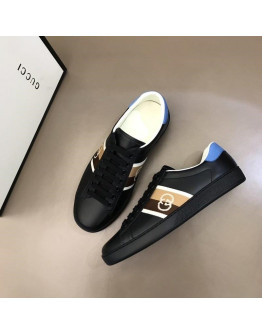 Sports shoes Gucci Black Ace Color Marron Men