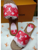 Louis Vuitton sandals Leather Pink Real Women