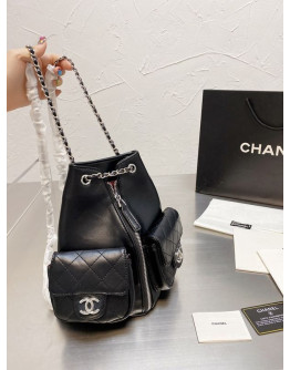 Mochila cuero sintetico Con Cadena Chanel