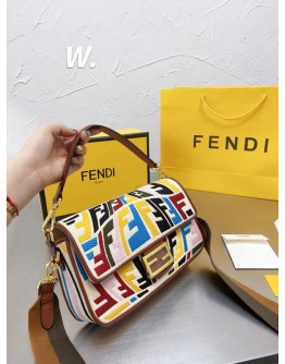 Shoulder bag with colorful fendi letters