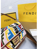 Shoulder bag with colorful fendi letters