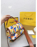 Shoulder bag with colorful fendi letters