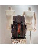 Large capacity synthetic leather backpack with flower print Louis Vuitton