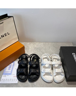 Modern Sandals Synthetic Leather Chanel